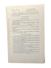 GEN. GEORGE CUSTER ORIGINAL 1862 WAR DEPT. ISSUED 51 PG. PROMOTIONS BOOKLET picture