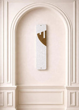 Modern Speckled Stone Mezuzah Case – Minimalist Judaica Doorway Decor 3d printed picture