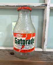 Vintage Glass Stokley Van Camp's Gatorade Bottle. 32 Oz. 1982 World's Fair. picture