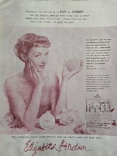 1948 Women's Elizabeth Arden Pat A Creme cosmetic good for skin vintage Ad picture