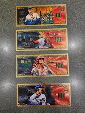 Shohei Ohtani Set/4 Gold Foil $100 Bill  Angels Dodgers 50/50 MVP Novelty Note picture