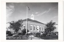 real photo Sidney MT - U.S. Post Office 1950s postcard RPPC picture