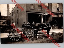 c1910 Edler & Kircher Tin Shop Horse Wagon SPRINGFIELD Massachusetts MA RPPC picture