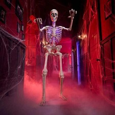 6.5 FT Grave & Bones Animated LED App Controlled Ultra Skelly with LCD LifeEyes picture
