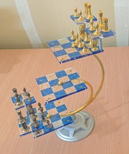 Franklin Mint STAR TREK Tri-Dimensional 3D Chess Set 1994 with COA picture