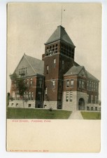 Vintage c1908 Postcard: High School Parsons KS Kansas EC Kropp Co Architecture picture
