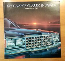 1981 Chevrolet Caprice Classic & Impala Car Dealer Magazine Brochure Vintage picture