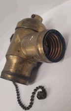 Antique Bryant Double Light Socket W/Original Pull Chain picture
