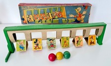 RARE Vintage 1947 Chad Valley Disney Line Up Bowling Toy Game Mickey Mouse picture