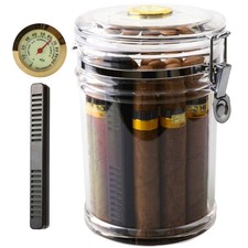 Acrylic Cigar Humidor with Humidifier and Hygrometer for Cigars Tobacco Storage picture
