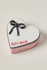 New Anthropologie Amour Ceramic Heart Trinket Box picture