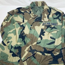 Vintage M-65 Woodland Camo Cold Weather Field Jacket Medium Regular picture