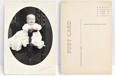 Antique RPPC Baby Portrait Hardy Studio Frankfort Indiana AZO Photo Postcard 190 picture