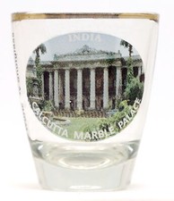 INDIA CALCUTTA MARBLE PALACE SHOT GLASS SHOTGLASS picture