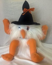 VTG 1986 Cuddle Wit Sir Laugh-A-Lot Halloween Witch Plush WORKING Laugh Box picture