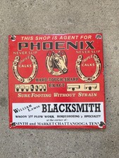  VINTAGE 1950'S PHOENIX NEVER SLIP HORSESHOE PORCELAIN SIGN  10