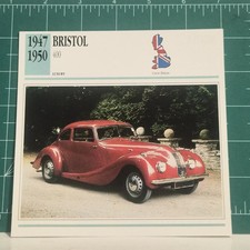 Bristol 400 1947-1950 Classic Car Collector Card Edito-Service Vintage 91 picture