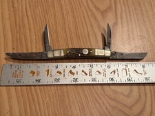 Vintage J.A. Henckels Germany 4 Blade Congress Stag Pocket Knife Twins picture