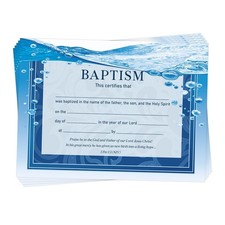 50 Pcs Baptism Certificates for Church,11 X 8.3 Inch picture