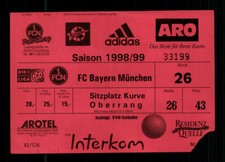 Ticket BL 1 FC Nuremberg v Bayern Munich 1998-99 + G 36477 picture