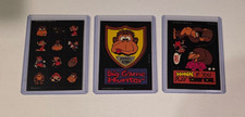 Donkey Kong Sticker Card Big Game Hunter 1982 Nintendo ☆ Authentic ☆ 3 Card Lot picture