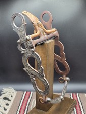 Rare Vintage Garcia Elko Nevada Sterling Overlay Rattle Snake Spade Bit picture