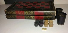 Victorian Faux Book Board Game With Pieces. 1870s-1890s. Amazingly Rare picture