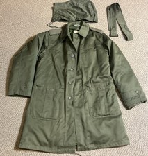Vtg Foreign Army Military Field Coat JACKET Militatia Lining Croatian Heavy Long picture