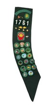 1950's Detroit 1761 Girl Scout Sash With Merit Badges Pins Vintage picture