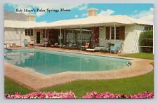 Bob Hope's Home Swimming Pool Palm Springs California 1957 Chrome postcard 58 picture