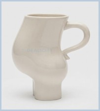 Vintage Barbara Dale Pregnant Belly White Ceramic Maternity Mom Mug 8 oz 4.5