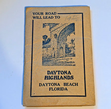 Vintage 1920s Florida Land Boom Map Brochure Daytona Highlands Clason Road Map picture
