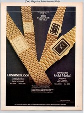Longines Gold Quartz Jewelry Swiss Luxury Elegant Watches 1986 Advertisement picture