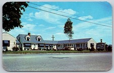 Watkins Glen NY Queen Catherine's Court Motel Postcard Dextone 1950s-60s C442 picture