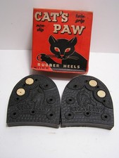 Vintage Cat's Paw Rubber Heels Advertising Box picture