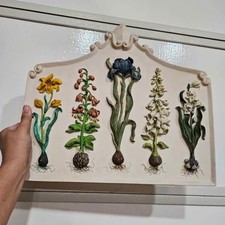 Vintage 3D Botanical Bulb Floral Wall Plaque picture