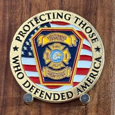 Northport NY Veterans Affairs Fire Department Challenge Coin  W#29 picture