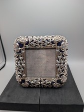 Vintage Edgar Berebi Limited Edition Jeweled Picture Frame Enamel AB Crystals picture