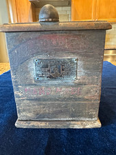 Antique Midland Jump Spark Cigar Lighter Model L Wood Cabinet Incomplete picture