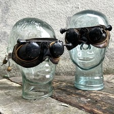 Antique 1890s - 1910s Lot of 2 Fraternal Hoodwink Goggles Masonic Odd Fellows picture
