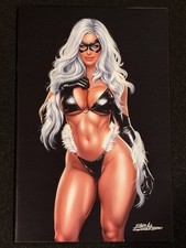 Cool Comics Cover Gallery Black Cat Homage Virgin Bikini Variant Cover B Rocha picture