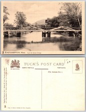 Easthampton MA Fort Hill Street Bridge Postcard picture