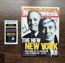 Signed Michael Bloomberg & Rudy Giuliani  Newsweek Magazine  2001 COA JOA picture