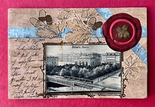 Embossed Postcard Döbeln 1902 Barracks with Bridge (181160 picture