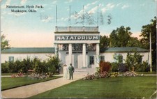 Muskogee OK Natatorium Hyde Park c1913 Postcard G28 picture
