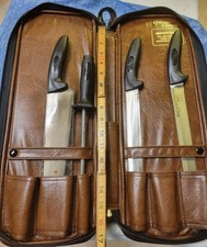 Vintage 1984 Chicago Cutlery Set(4)  Biocurve Zipped Travel Case Orig Papers  picture