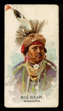 1888 Allen & Ginter - Big Bear - American Indian Chiefs - N2 Tobacco Card picture