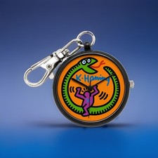 Keith Haring BASQUIAT Tribute MET MOMA NYC Pop Art Handbag Charm Keychain Watch picture