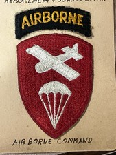 ORIGINAL CUT-EDGE WW2 AIRBORNE COMMAND GLIDER PARACHUTE PATCH OFF UNIFORM picture