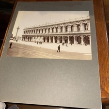 Vintage Old Library Mounted Italian Architecture Photo Venice Italy Sansovino picture